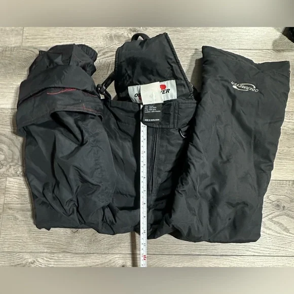 Obermeyer Kids Snow Ski Bibs Youth Size 6 Black Wore OnceI-Grow Never Used!!